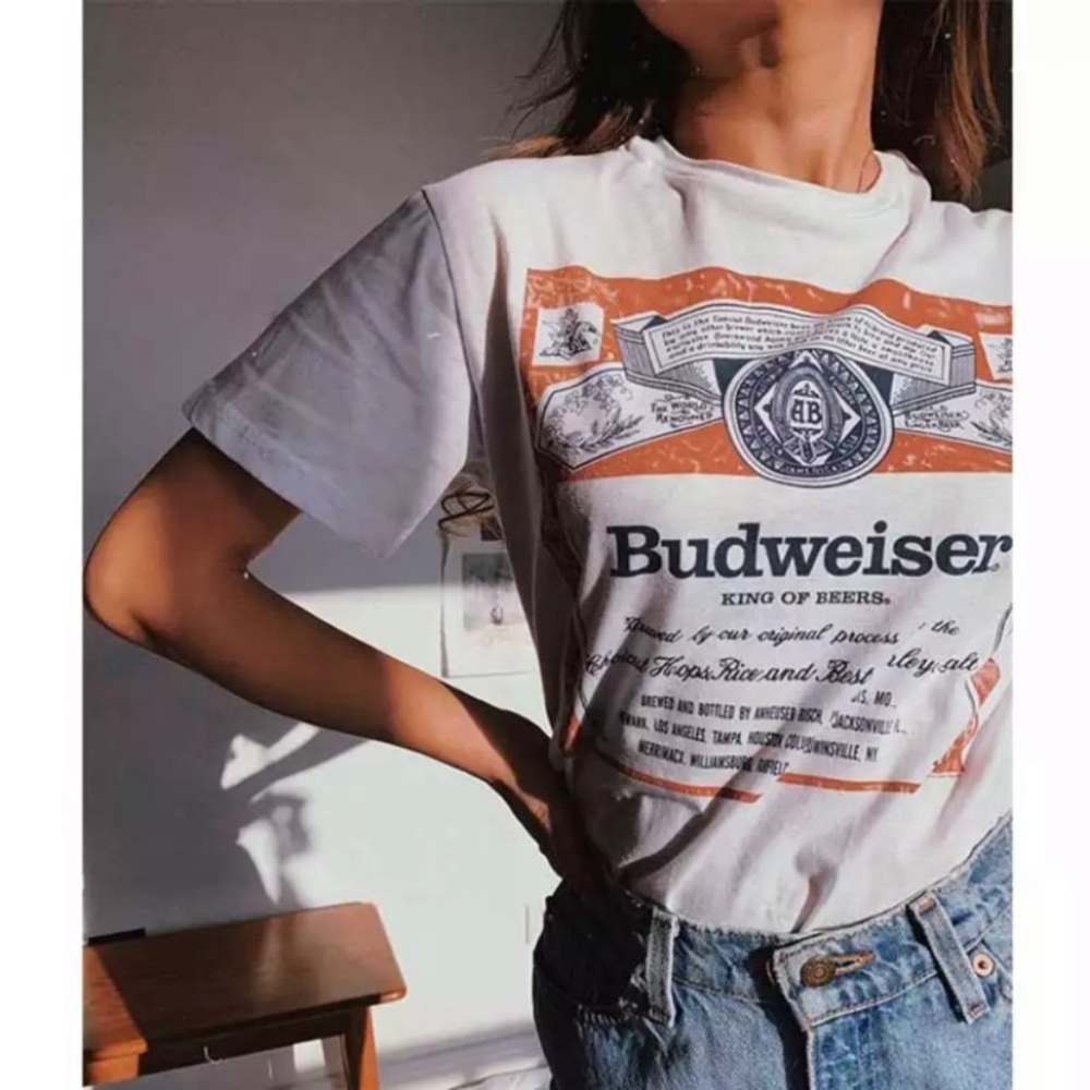 Budweiser Beer Ad 90’s Graphic T-Shirt Tee Top - Picture 2 of 11